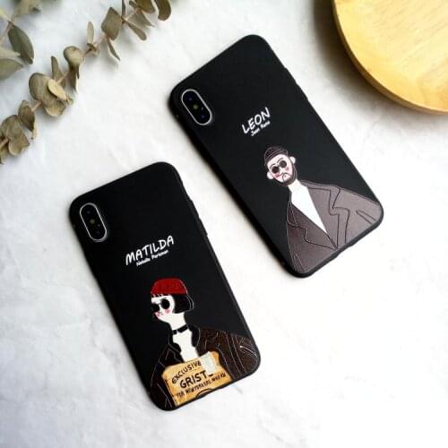 Classic Movie Leon Phone Cover Case For Iphone 12 MINI 11 PRO X Xs Max Xr 10 8 7 6 6s Plus 3d Relief Soft Silicone Couple Coque