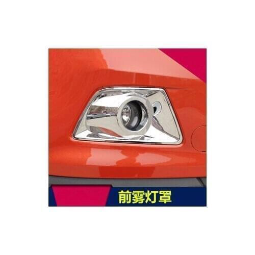Car-styling ABS chrome 2pcs/set Car front fog lamp head fog light cover trim decoration sticker case for FORD ECOSPORT 2013