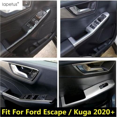 Lapetus 4 Colors Interior Kit For Ford Escape / Kuga 2020 2021 Inner Door Armrest Window Lift Button control Panel Cover Trim