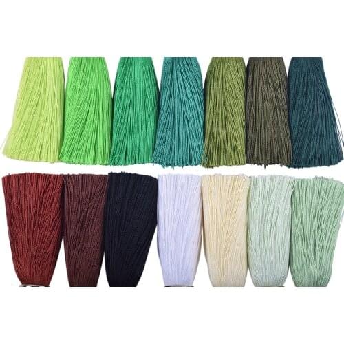 KONMAY 10pcs 2.4''(6.0cm) Handmade Imitation Silk Craft Jewelry Tassels With Golden Cap--42 Colors Chosing