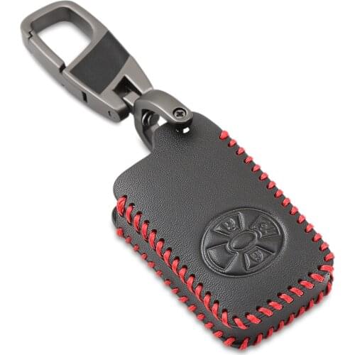 3 Buttons Leather Car Key Cover For Toyota Premio Avalon Camry Smart Keyless Case Wallet KeyChain