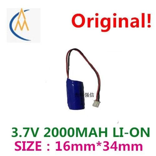 LIR123A rechargeable lithium battery 3.7 V 16340 mini torch 2000 mah fishing lead LED circuit board with plug