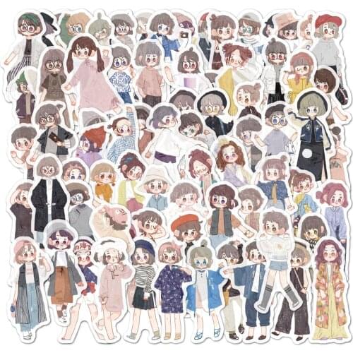 80pcs Scrapbook Stickers Stationery Deco Stickers Journaling Stationery Kawaii Stickers Cute Planner Diary Sticker Labels DIY