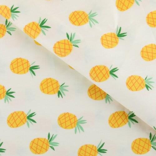 Nanchuang Pineapple Printed Twill Cotton Fabric For DIY Sewing&Quilting Pillow Cushion Sheet Baby Children Material 100x160cm