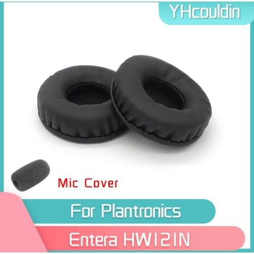 YHcouldin Earpads For Plantronics Entera HW121N Headphone Accessaries Replacement Wrinkled Leather