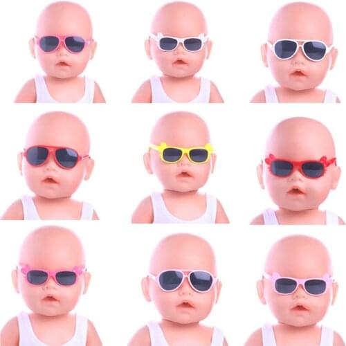 Doll Glasses Doll Sunglasses For 18 Inch American&43 Cm Baby New Born Doll Our Generation Girl`s Toy