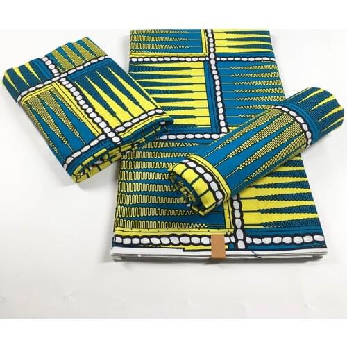 Latest 2021 100% Cotton African Wax Print Fabric 6yards African Pagne Wax Material for Party Dress N1520-2