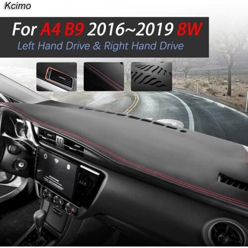 For Audi A4 B9 2016~2019 8W Anti-Slip Anti-UV Mat Dashboard Cover Pad Sun Shade Dashmat Dash Mat Cover Carpet Accessories S-line