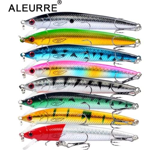 9.5cm/8.5g Topwater Minnow Fishing Bait Rattling pesca Pike Wobbler 3D Eyes Isca de peixe Plastic Crankbait Trout lure For River