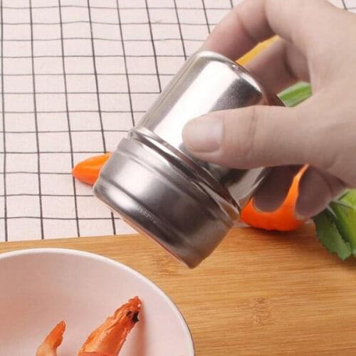 5*7cm Stainless Steel Salt Shaker Jar Sugar Pepper Toothpick Storage Bottle BBQ Picnic Seasoning Storage Jars