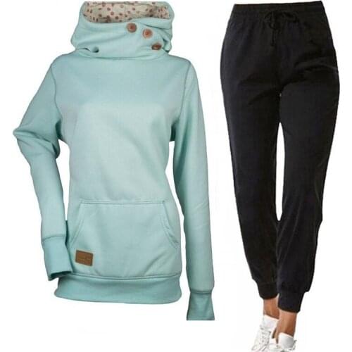 Autumn Spring Two Piece Set Tracksuit Women Sweatshirts Pullover Long Sleeve Hoodies Pants Suit Female Outfits Plus Size S-4XL