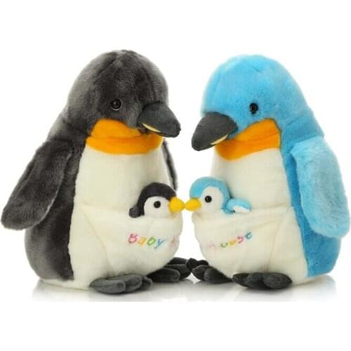 High quality goods about 30cm lovely penguin plush toy with baby ,Christmas gift h2978