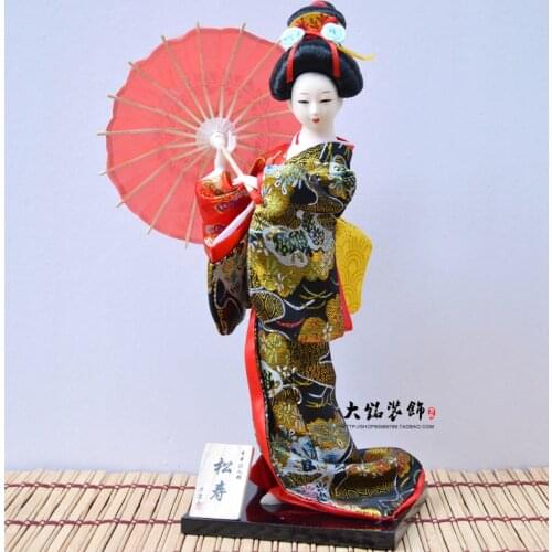 The Japanese kimono Japanese puppet Japanese female kimono doll cute Japanese craft ornaments shaped Y23