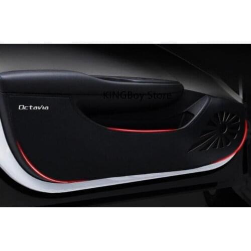 Door Protector Pad Door Plank Anti Kick Pad Mat Cover Sticker For Skoda Octavia 2007-2019 A5 A7 Octavia wagon