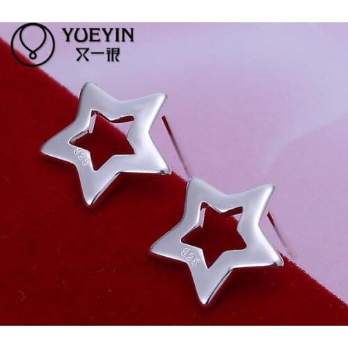Wholesale Retail women silver plated stud earrings wedding party jewelry Factory Price elegant for girlfriend