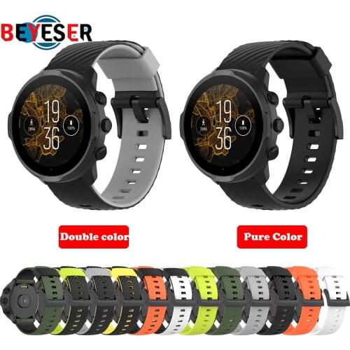 24mm Silicone Replacement Watch Straps for Suunto 9 Spartan Sport Wrist Watch Band Suunto 7 Watchband Spartan Watchband correa