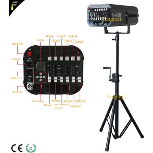 440LED Stage Follow Spot Light with DMX512 Control Electronic Followspot Light LED 440w 5in1 Color for Wedding Performance