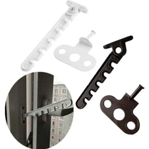 5 Adjustable Angles Window Blocking Lock Limiter Latch casement window Stopper Limiters Blocker Fixator for Baby Children Safety