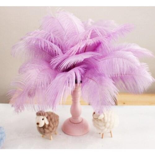 50PCS Light Purple Ostrich Feathers 35-40CM 50-55CM 55-60CM Ostrich Wedding Centerpieces Carnival Christmas Party Decorations