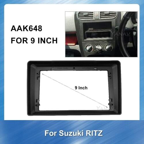 9 Inch Car Radio Fascia Frame Dash Panel For-SUZUKI RITZ 2008+ Car stereo receiver Fitting Adaptor Dash Trim Kits Facia Panel