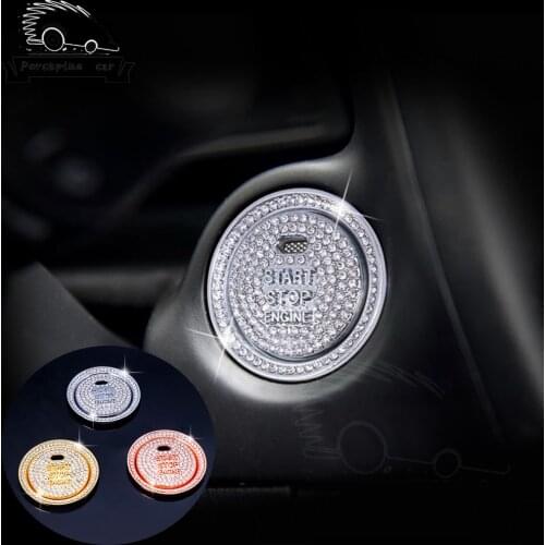 Diamond Car Engine Start Stop Button Decoration Keyless System Switch Cover For Mazda 3 6 CX-4 CX-5 Axela ATENZA Car-styling