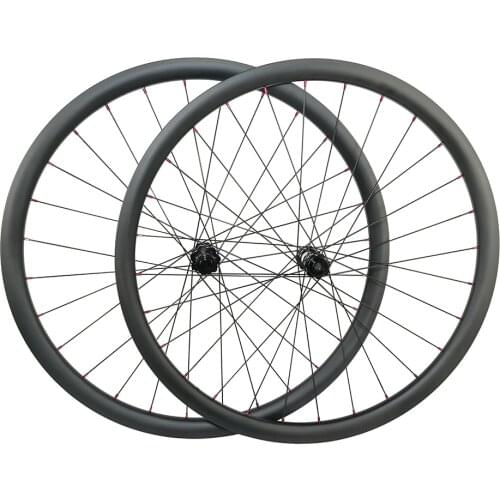 SPEEDSAFE 1430g 29er MTB XC 28mm Asymmetric 25mm depth full carbon bike wheelset 350s thru SP center lock hubs tubeless clincher