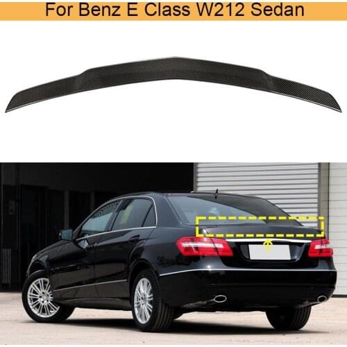 Car Rear Spoiler Wing For Mercedes Benz W212 E250 E350 E550 Sedan 4 Door E63 2010-2015 Rear Trunk Lip Wing Spoiler Carbon Fiber