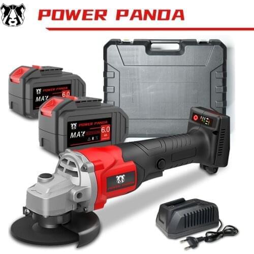 Power Panda 125mm Cordless Angle Grinder 20V Lithium-Ion Grinding Machine Cutting Electric Angle Grinder 9000r/min