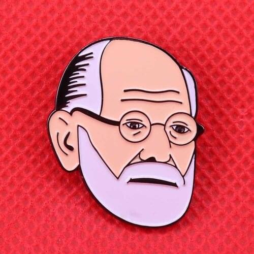 Guild Freud enamel pin psychology brooch psychiatry badge neurology psychoanalysis jewelry psychologist geek gift