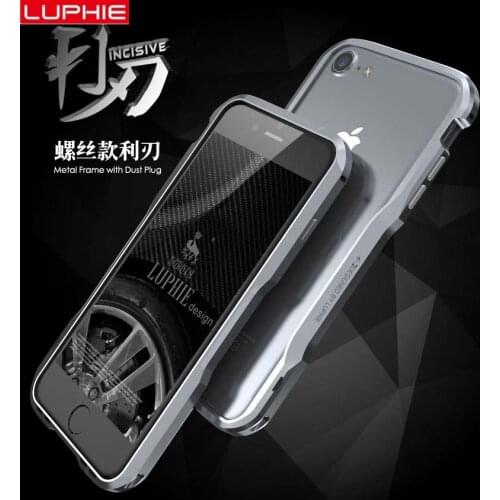 Luphie For iPhone X 8 7 Plus Case Shockproof Armor Metal Bumper Irregularly Aluminum Cover For iPhone 6 6S 7 7 Plus 5 5S SE Case