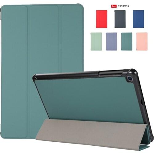 Skin texture Case For Samsung Galaxy Tab A 10.1 2019 SM-T510 SM-T515 10.1 inch Folding Stand Cover