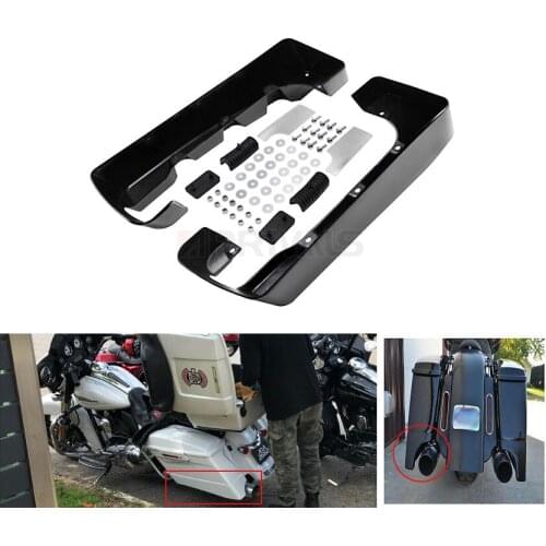 Motorcycle Saddlebag Extension Cover For Harley Touring Road King Electra Glide Ultra-Classic Street Glide 1997-2013