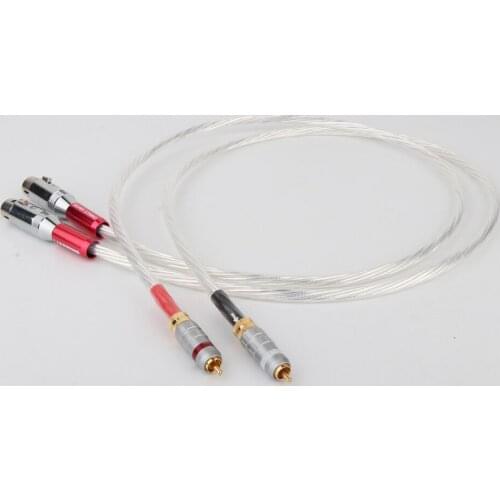 Hi-end OCC Silver Plated Interconnect Audio Cable Hifi XLR to RCA Extension Cord Cable Audiophile Amplifier Cable