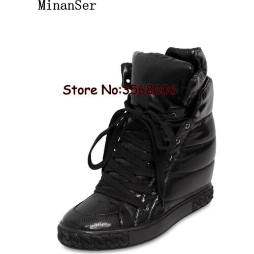 MinanSer Women's Wedge Ankle Boots