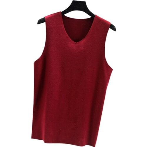 Man Warm Tank Top Cotton Blends Autumn Winter V-Neck Workout Clothes for Men Camiseta Sin Mangas Deporte Hombre Mens Tank Tops