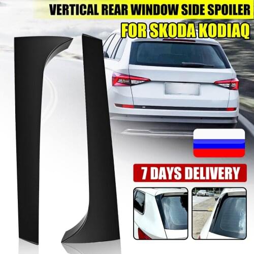 Pair Auto Rear Window Side Spoiler Wing Canard Splitter Auto Replacement Parts For Skoda Kodiaq Skoda Karoq Black Spoilers Wings