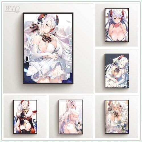 Anime Posters Azur Lane Prinz Eugen Wedding Wall Poster Canvas Painting Posters and Prints Wall Decor Wall Art Picture Home Deco