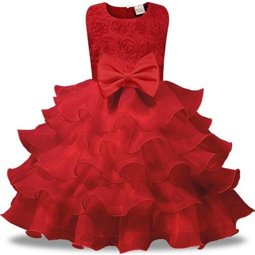 Princess Flower Girl Dress Formal 0-8 Years Wedding Party Kids Dresses Children Clothes Birthday Clothing