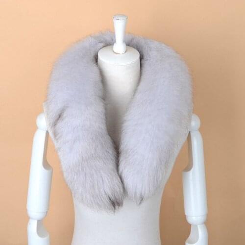 NGSG 100% Fox Tail 80-100CM Genuine Fur Fox Scarf Men Lady Adjustable Real Fur Ring Collar Gold Red Fox Scarves