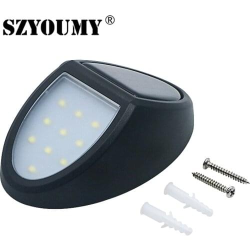 SZYOUMY Solar Lights 10 LED Waterproof Motion Sensor Outdoor Light for Patio Yard Sensor Night Security Wall light Waterproof