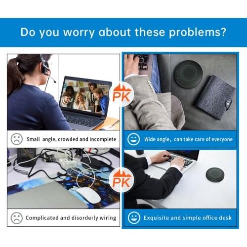 Conference USB Microphone Omni-Directional Condenser Mic for Computer PC