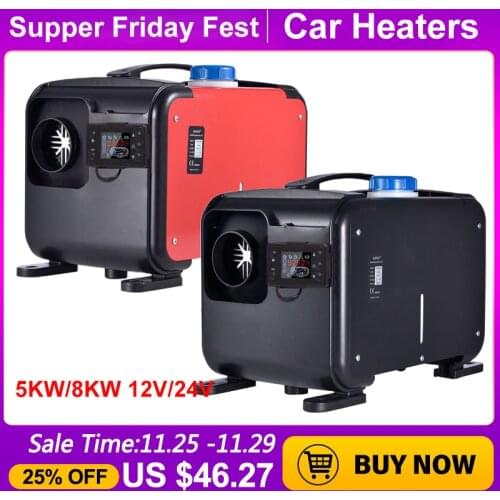 All In One 8KW Car Diesel Air Heater 12V/24V One Hole Car Heaters For Trucks Motor Home Boats Bus LCD/Button Remote Control