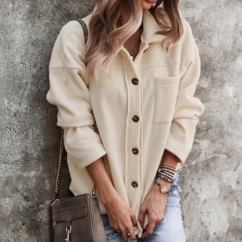 Simple Fashion Stand-up Collar Women Jacket White Pink Cardigan Loose Casual Long Sleeved Thick Sweater Commuter Wear Clothing