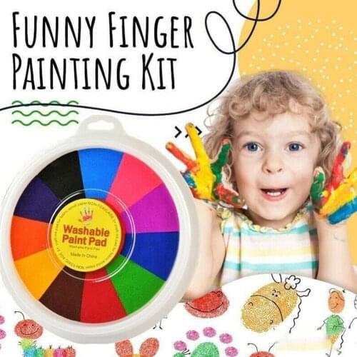 1set Funny Lovely Finger Painting Drawing Toys Finger Educational Tool Kit Mud Painting Kids Early Learning Toy