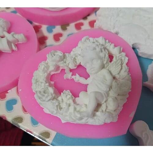 3D Rose Angel Silicone Mold DIY Soap Making Handmade New Born Baby Gift Wedding Gift Baking Tool