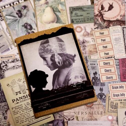 4 Styles Old Photo Trademark TAG Material Paper Sticker For Scrapbooking Craft Junk Journal TN Planner Photo Album Card Making