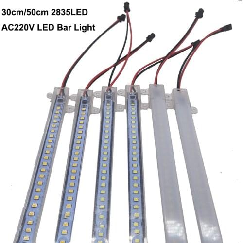 5pcs 10pcs LED Bar Light AC220V High Brightness 8W 50cm 30cm 72LEDs 2835 LED Rigid Strip Energy Saving LED Fluorescent Tubes