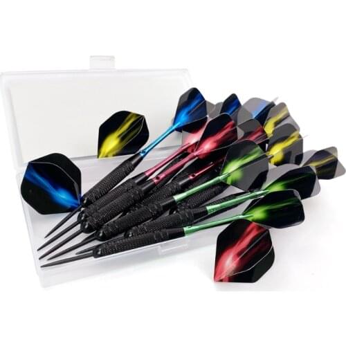 A5KC 12pcs Professional Darts Steel Tips Aluminum Shafts PET Flight for Electronic Dartboard Outdoor Indoor Games