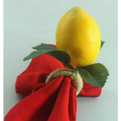 Free shipping qn20082606 handmade artificial fruit napkin ring wedding decoration napkin holder many colors 12 pcs