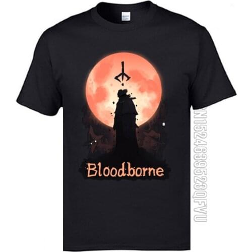 BloodborneMoon Berserk Game T Shirt O-Neck Birthday Tees Short Sleeve All Cotton Funny Men T Shirts Top Quality Clothes